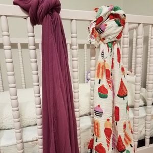 Loulou and company purple swaddle